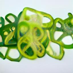 generated: a green pepper sliced into many pieces #0